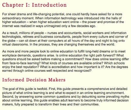 Online Learning Guide, Linfield College